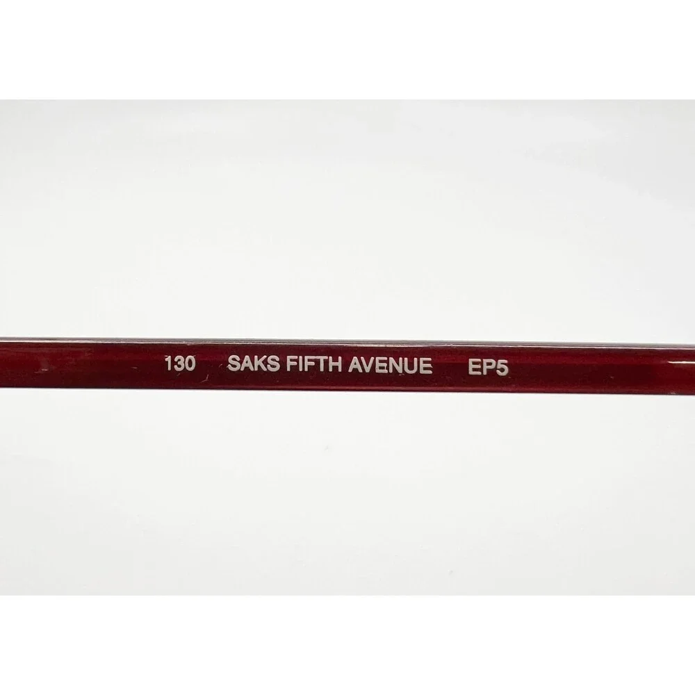 Saks Fith Avenue Eyeglasses Frame S5A148 EP5 48-18-130 Red Full Rim